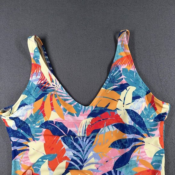 Old Navy Swimsuit Womens X-Large One Piece Leaf Print Tropical Bathing Suit - Picture 2 of 9